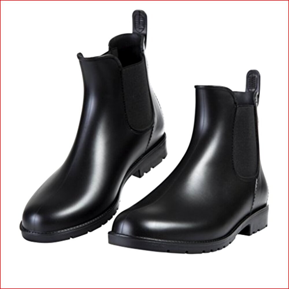 Waterproof Chelsea Rain Boots with Rubber Sole and EVA Insole - Picture 3 of 7